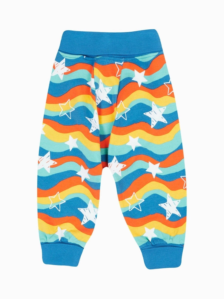 Frugi Blue Wavy Stars Cosy Parsnip Pants - Image 1 of 4