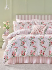Cath Kidston Pink Flutter Duvet Cover and Pillowcase 100% Cotton Set - Image 1 of 8