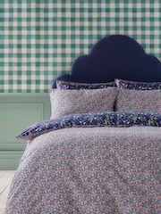 Cath Kidston Navy Nightshade Duvet Cover and Pillowcase 100% Cotton Set - Image 2 of 7