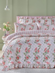 Cath Kidston Pink Flutter 100% Cotton Throw - Image 1 of 1