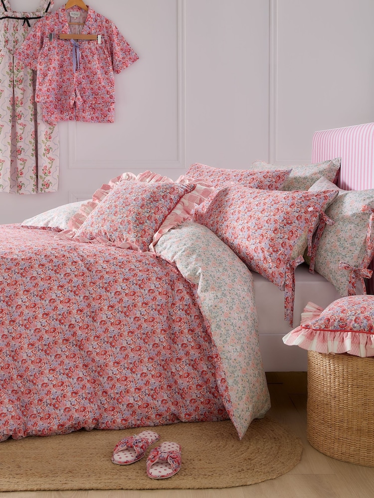 Cath Kidston Pink Ditsy Archive Duvet Cover and Pillowcase 100% Cotton Set - Image 1 of 7