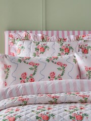 Cath Kidston Pink Flutter Polyfilled 100% Cotton Cushion - Image 1 of 1