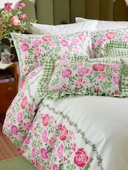 Cath Kidston Sage Dolly Rose Duvet Cover and Pillowcase 100% Cotton Set - Image 3 of 7