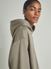 LES 100 CIEL Khaki Reiss | Les 100 Ciels Modal-Blend Jersey Hoodie - Image 1 of 6