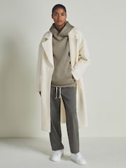 LES 100 CIEL Khaki Reiss | Les 100 Ciels Modal-Blend Jersey Hoodie - Image 3 of 6