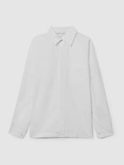 Reiss White Vero Reiss | Les 100 Ciels Cotton-Blend Poplin Shirt - Image 2 of 7