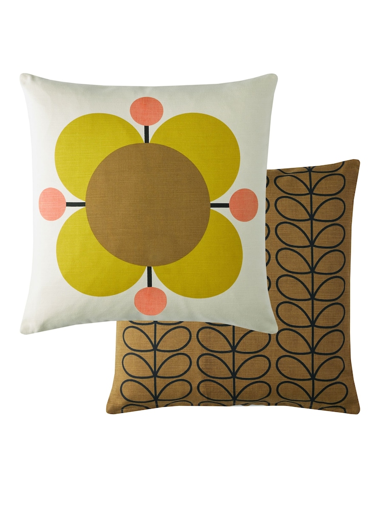 Orla Kiely Atomic Flower 100% Cotton Cushion - صورة 2 من 2