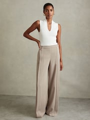 Pantalon large à boutons sur le devant Reiss Coraline - Image 1 de 6