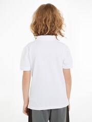 Calvin Klein White Minimalistic Logo Polo Shirt - Image 2 of 6