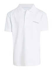 Calvin Klein White Minimalistic Logo Polo Shirt - Image 4 of 6