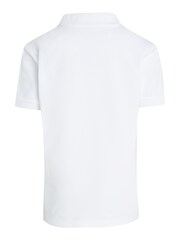 Calvin Klein White Minimalistic Logo Polo Shirt - Image 5 of 6