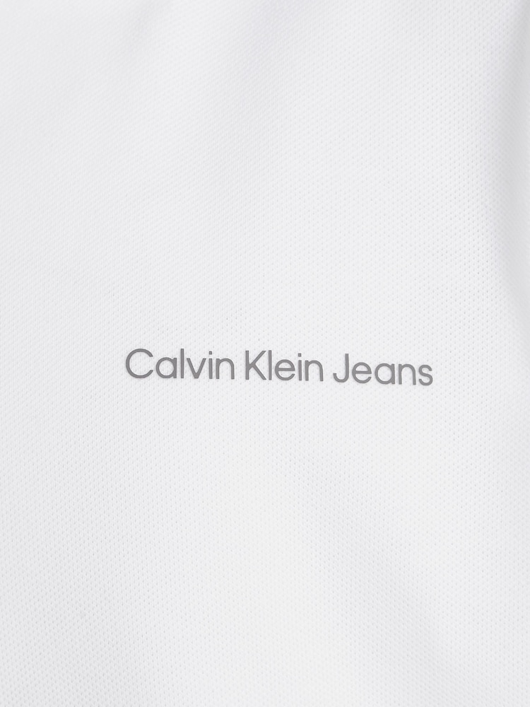 Calvin Klein White Minimalistic Logo Polo Shirt - Image 6 of 6