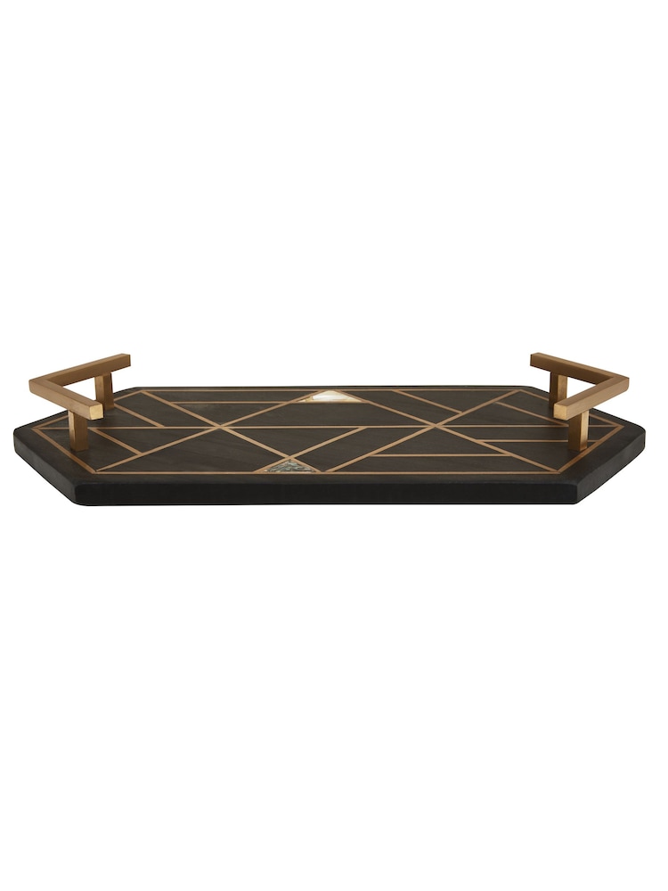 Fifty Five South Black Oriana Slate Tray - Image 2 of 6
