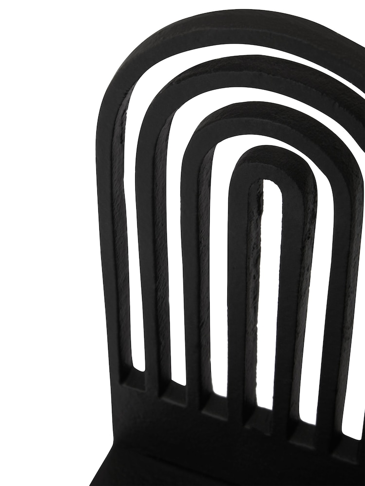 Fifty Five South Set of 2 Black Rubi Arched Bookends - Image 5 of 6