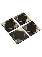 Fifty Five South Set of 4 Black/Gold Oriana Coasters - Image 2 of 6