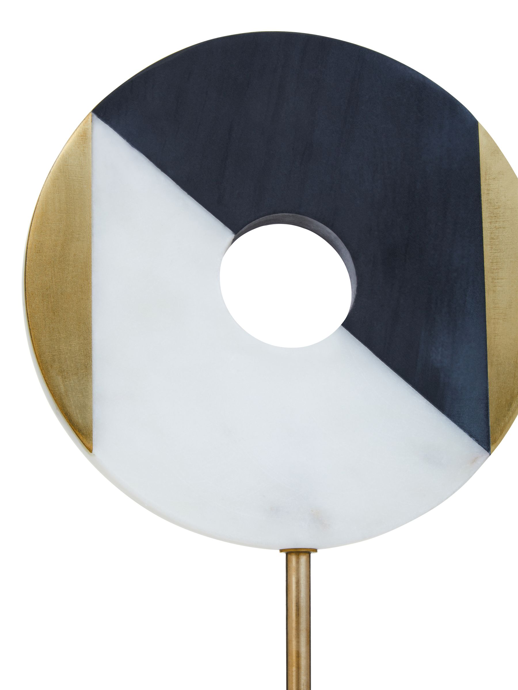 Fifty Five South Black and White Omari Disc Sculpture - Image 3 of 6