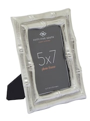Fifty Five South Silver Hiba Bamboo Effect Photo Frame - Image 2 of 6