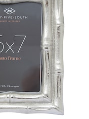 Fifty Five South Silver Hiba Bamboo Effect Photo Frame - Image 4 of 6