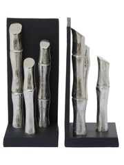 Fifty Five South Set of 2 Black Hiba Bookends - Image 1 of 6