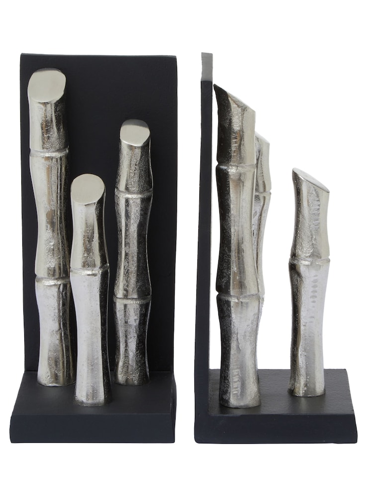 Fifty Five South Set of 2 Black Hiba Bookends - Image 1 of 6
