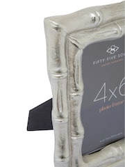 Fifty Five South Silver Hiba Bamboo Effect Photo Frame 4x6 - Image 3 of 6