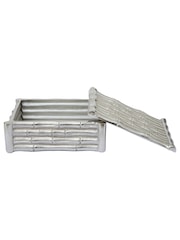 Fifty Five South Silver Hiba Bamboo Effect Trinket Box - Image 2 of 6