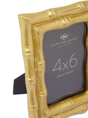 Fifty Five South Gold Hiba Bamboo Effect Photo Frame 4x6 - Image 3 of 6