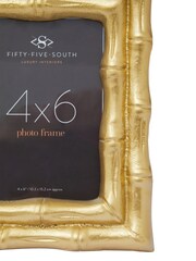 Fifty Five South Gold Hiba Bamboo Effect Photo Frame 4x6 - Image 4 of 6