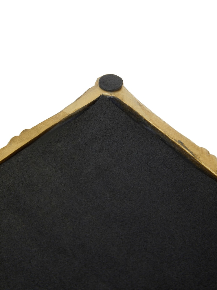 Fifty Five South Gold Hiba Bamboo Effect Mirrored Tray - Image 6 of 6
