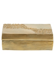 Fifty Five South Gold Dante Textured Trinket Box - Image 1 of 5