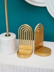 Fifty Five South Set of 2 Gold Rubi Arched Bookends - Image 1 of 6