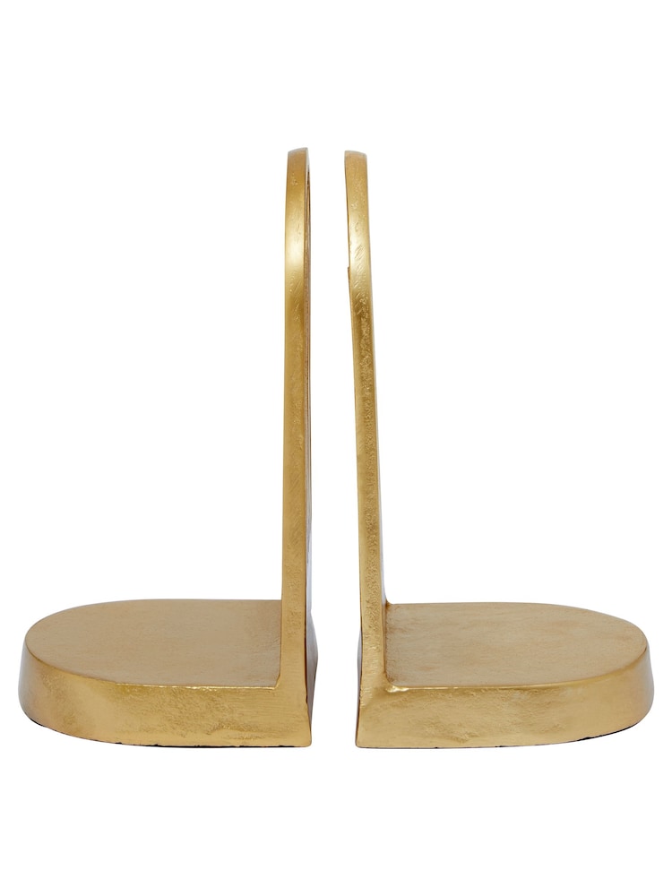 Fifty Five South Set of 2 Gold Rubi Arched Bookends - Image 4 of 6