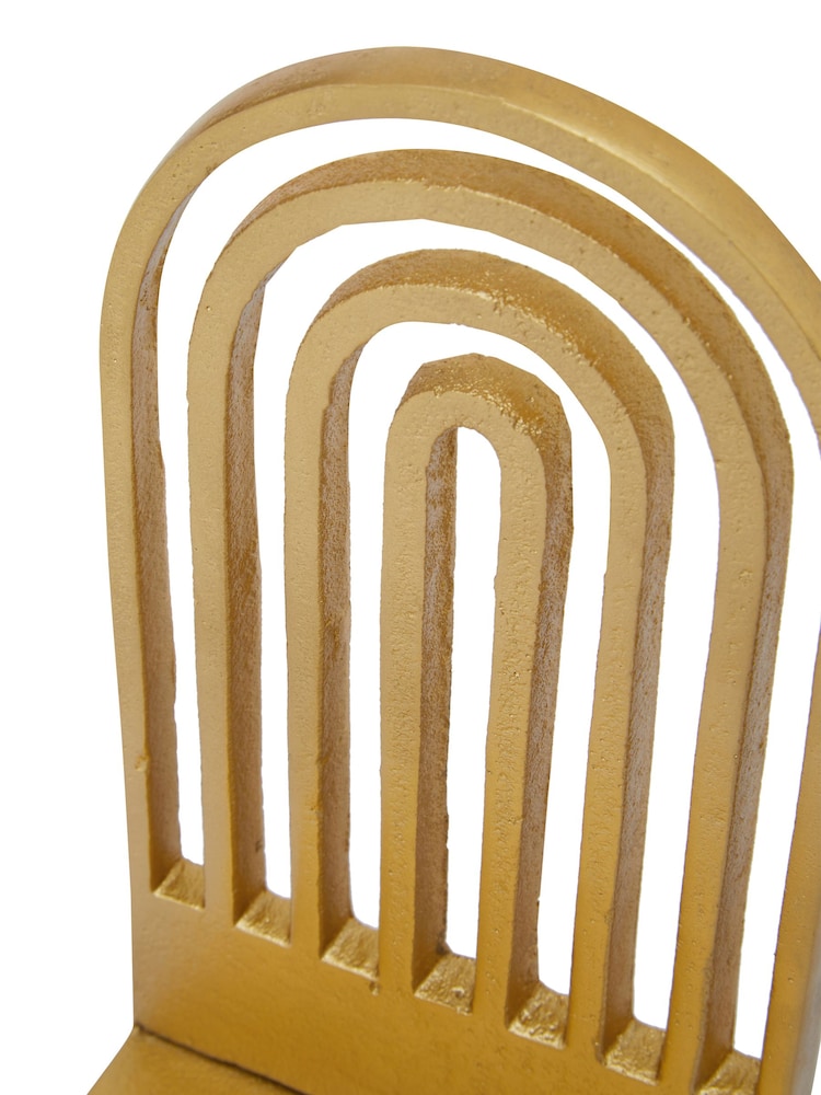 Fifty Five South Set of 2 Gold Rubi Arched Bookends - Image 5 of 6