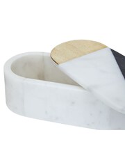 Fifty Five South Black And White Omari Marble Trinket Box - Image 2 of 2