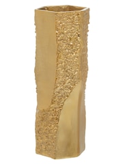 Fifty Five South Gold Dante Textured Vase - Image 1 of 5