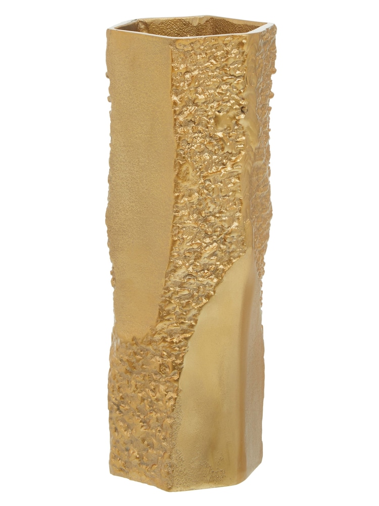 Fifty Five South Gold Dante Textured Vase - Image 1 of 5