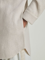 LES 100 CIEL Cream Reiss | Les 100 Ciels Boiled-Wool Bouclé Overshirt - Image 5 of 7