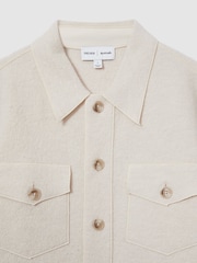 LES 100 CIEL Cream Reiss | Les 100 Ciels Boiled-Wool Bouclé Overshirt - Image 7 of 7