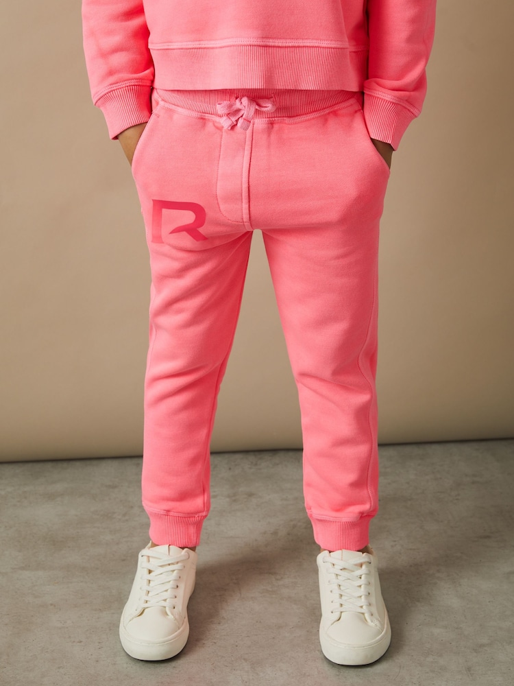 Reiss Kelly Oversized Logo Cotton Blend Drawstring Joggers - Imagen 1 de 5