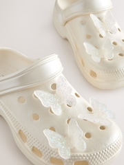 White Butterfly Clogs - Image 4 of 5