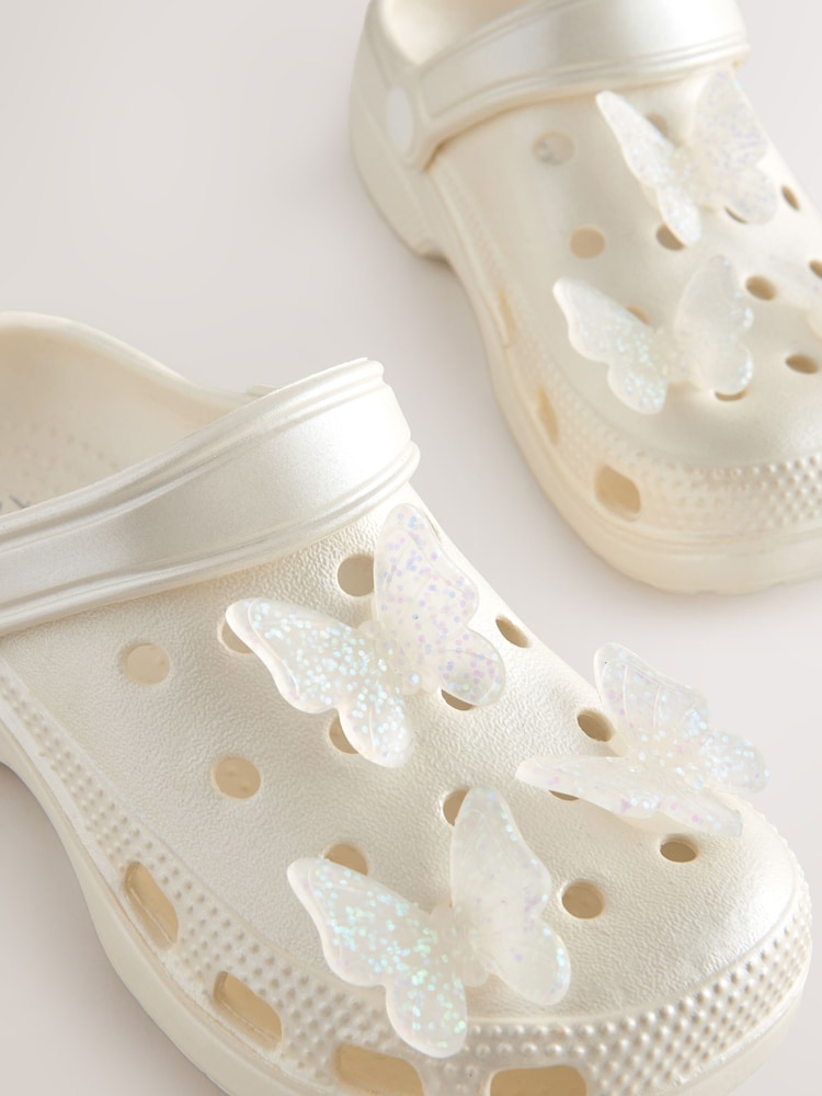 White Butterfly Clogs - Image 4 of 5