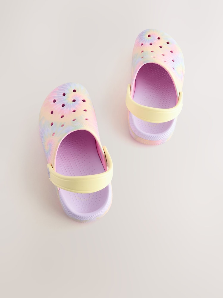 Rainbow Tie Dye Comfort Clogs - Image 3 of 7