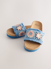 Blue Crochet Sliders - Image 3 of 5