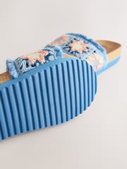 Blue Crochet Sliders - Image 4 of 5
