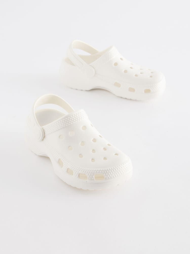 White Neutral Clogs - Image 1 of 5