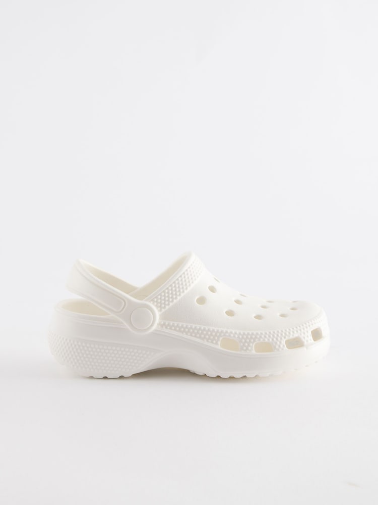 White Neutral Clogs - Image 2 of 5