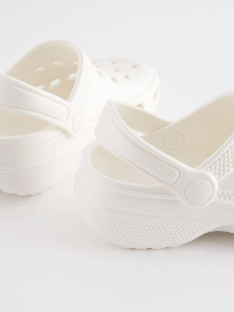 White Neutral Clogs - Image 3 of 5