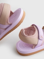 Purple Pastel Touch and Close Fastening Trekker Sandals - Image 3 of 5