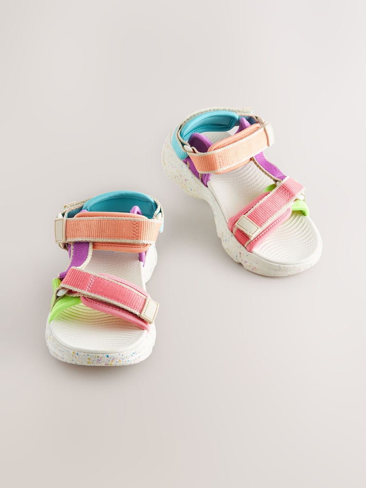 Bright Chunky Touch and Close Fastening Trekker Sandals - Image 1 of 5