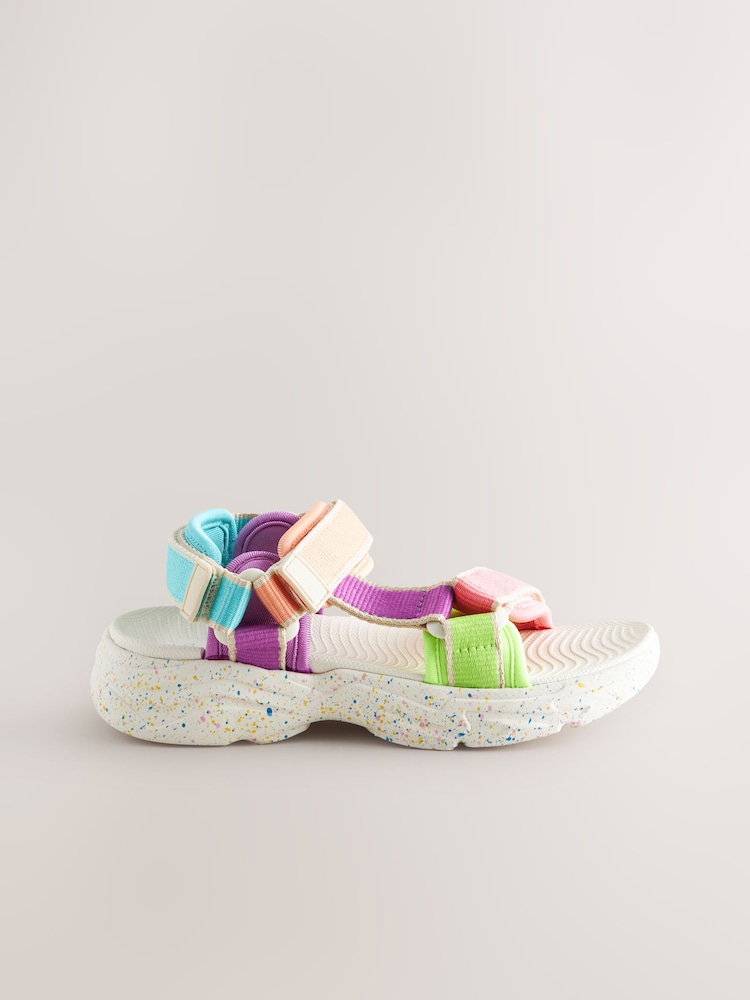 Bright Chunky Touch and Close Fastening Trekker Sandals - Image 2 of 5